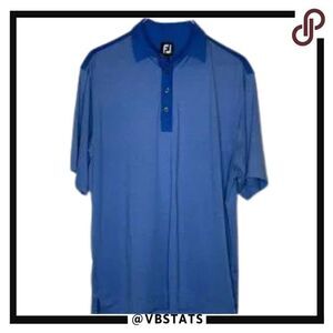 FootJoy Blue on Blue Blocked Short Sleeve Golf Polo Size Large‎